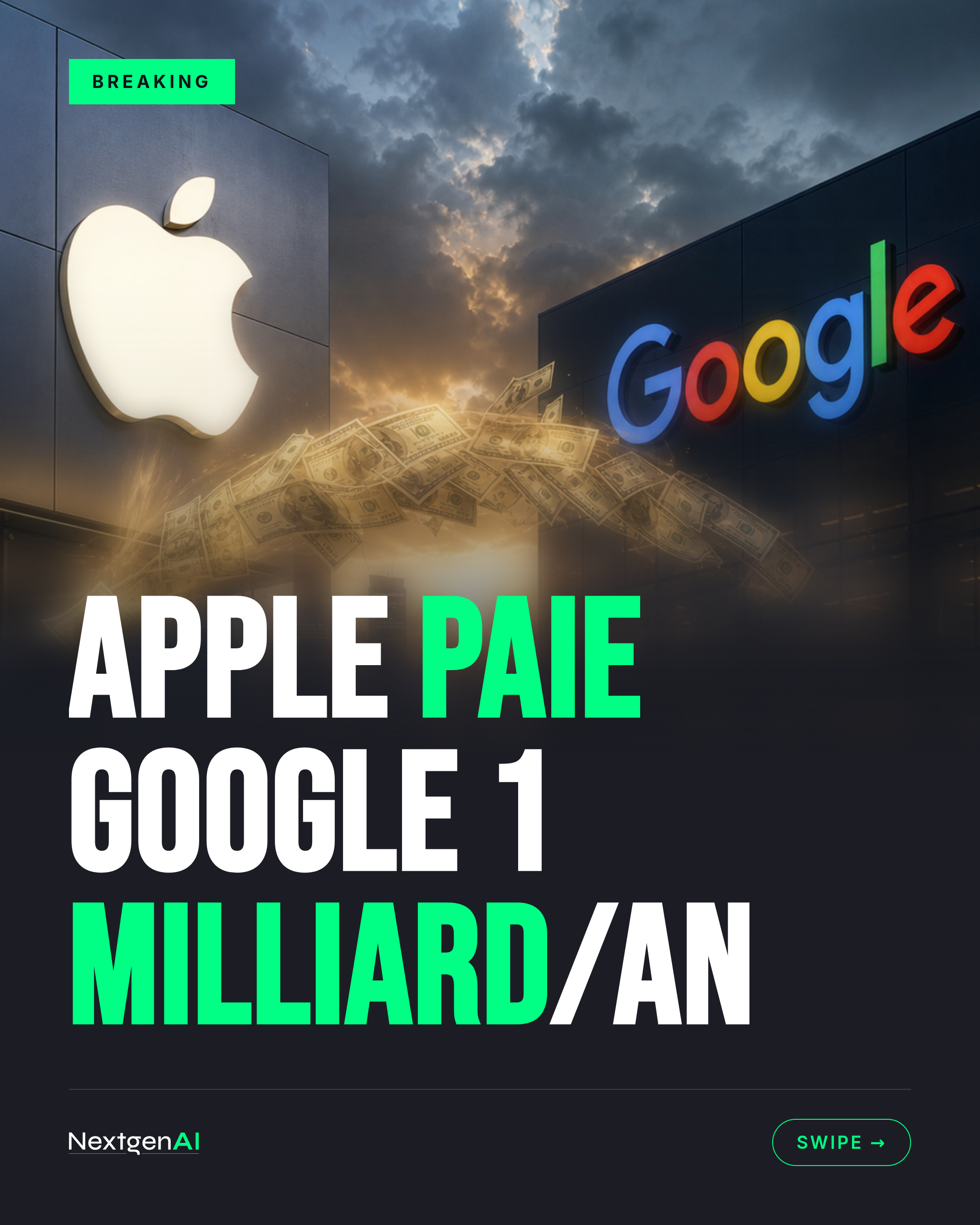 Apple paie Google 1 milliard/an