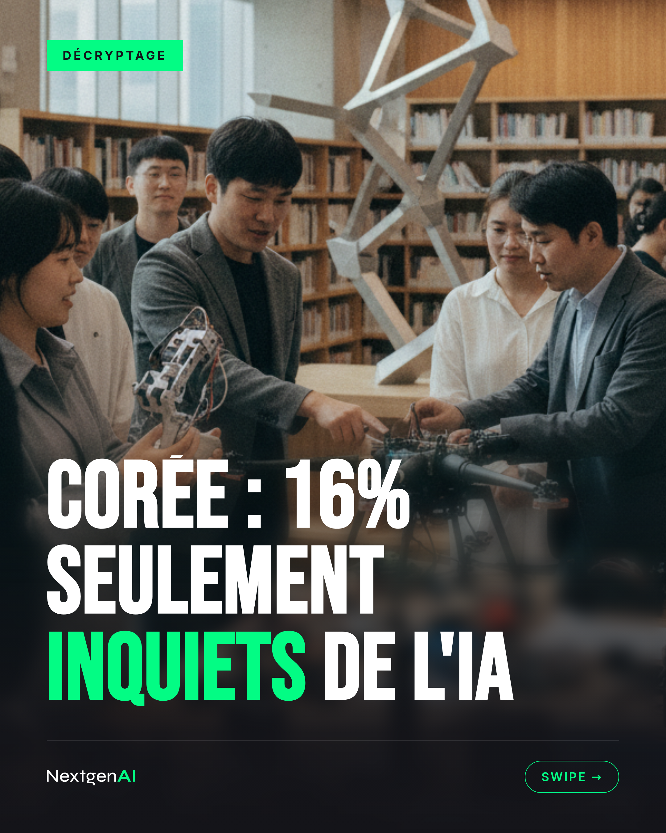 Corée : 16% seulement inquiets de l'IA