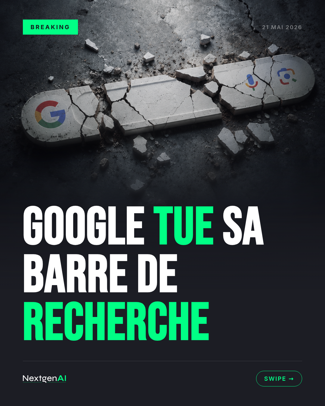 Google tue sa barre de recherche