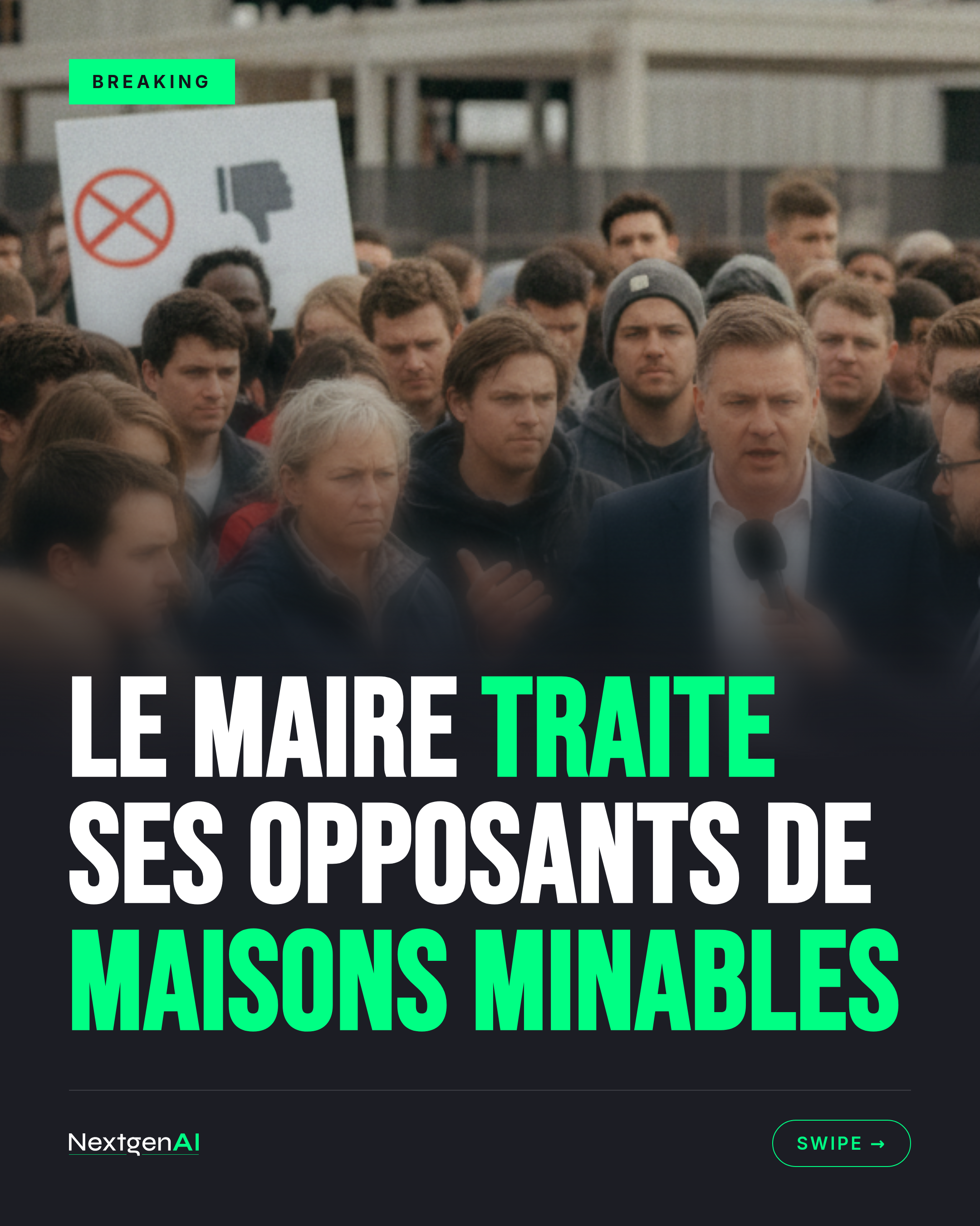Le maire traite ses opposants de maisons minables